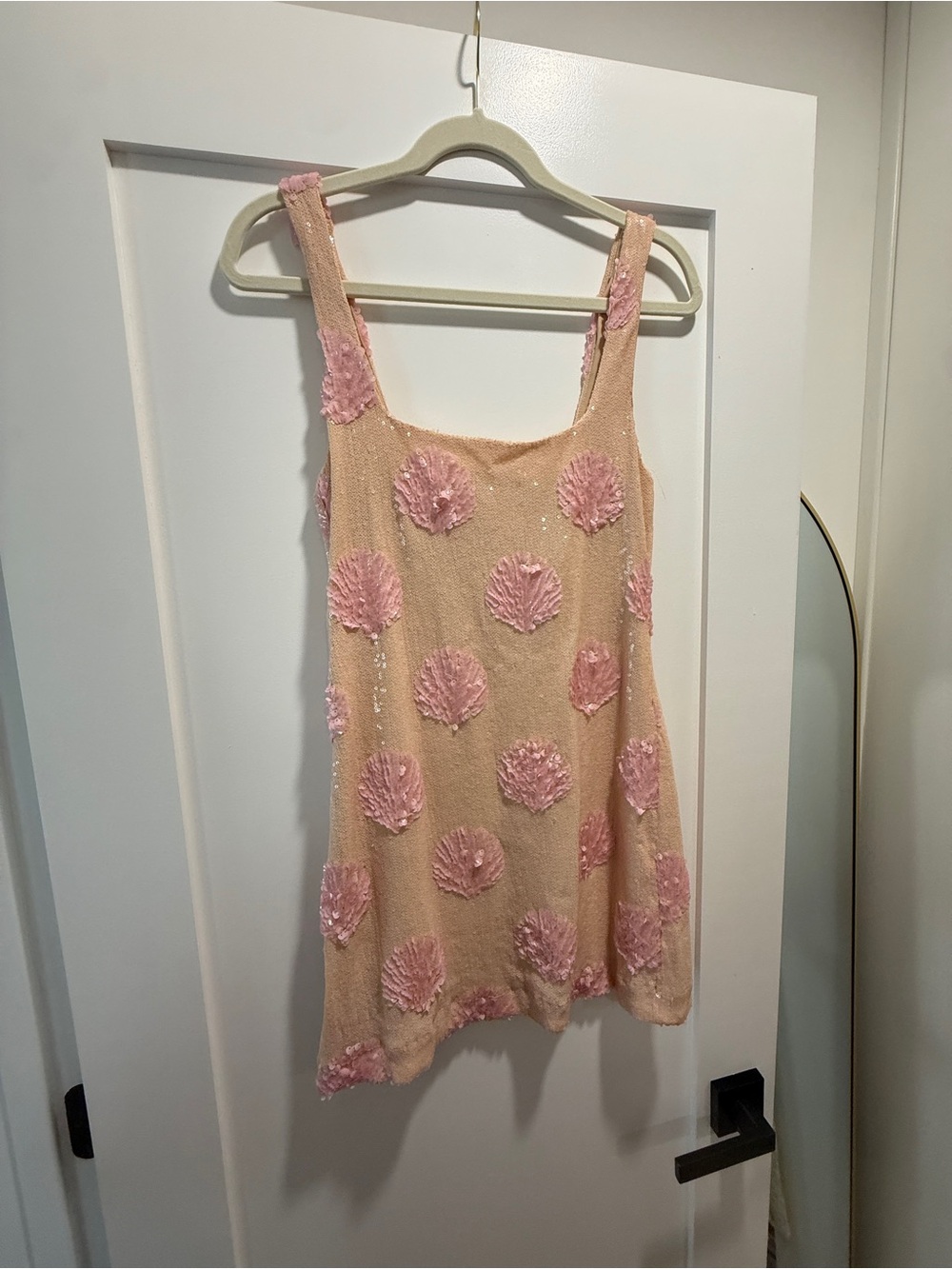 Show Me Your Mumu Lets Go Mini Dress Pink Sequin Shell Dress | Size S - Picture 9 of 15